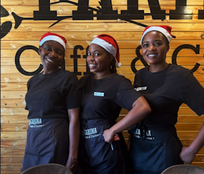 Farina team in festive aprons