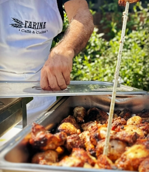 Sunday service tray at Farina
